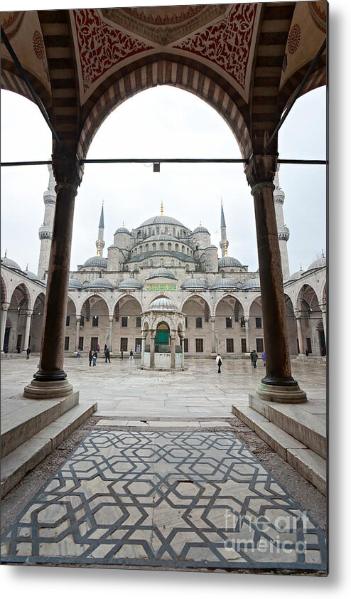 Arabic Metal Print featuring the photograph The Blue Mosque - Istanbul #6 by Luciano Mortula