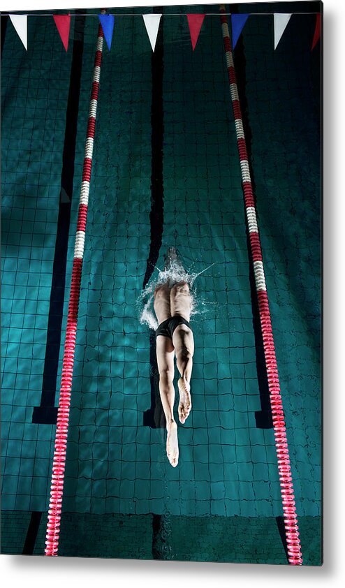Copenhagen Metal Print featuring the photograph Professional Swimmer #7 by Henrik Sorensen