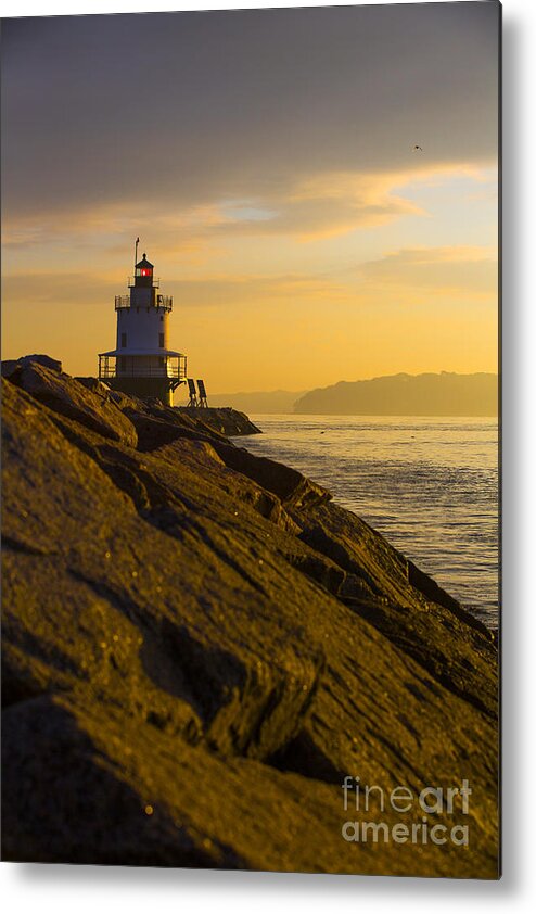 Lighthouse Metal Print featuring the photograph Sunrise at Spring Point Lighthouse #8 by Diane Diederich
