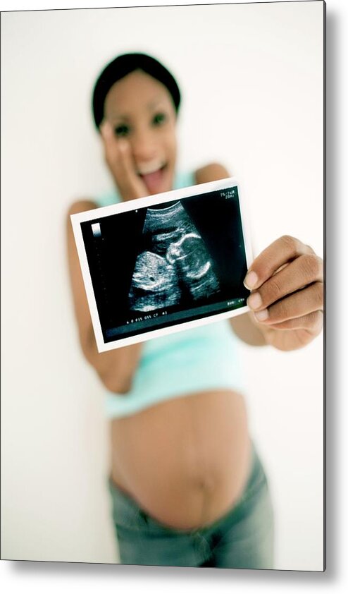 Image Metal Print featuring the photograph Pregnant Woman #78 by Ian Hooton/science Photo Library