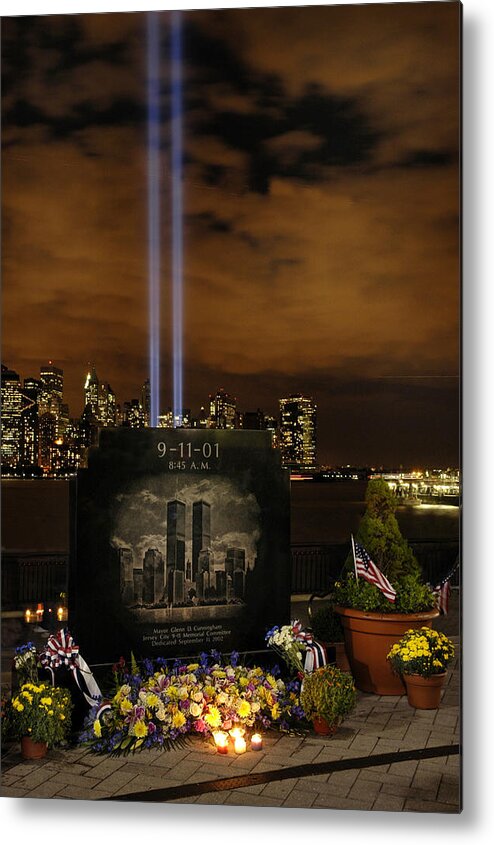 9-11.nine Eleven Metal Print featuring the photograph 9-11 Monument by Dave Mills