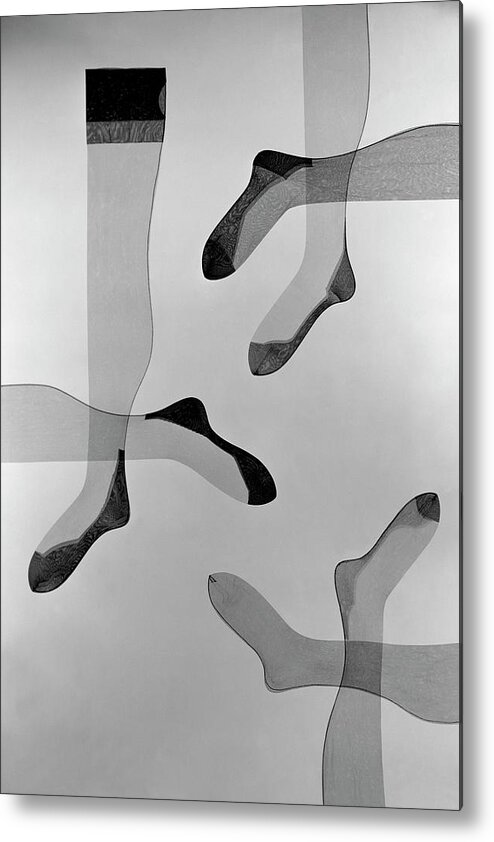 Accessories Metal Print featuring the photograph A Collage Of Stockings by Herbert Matter