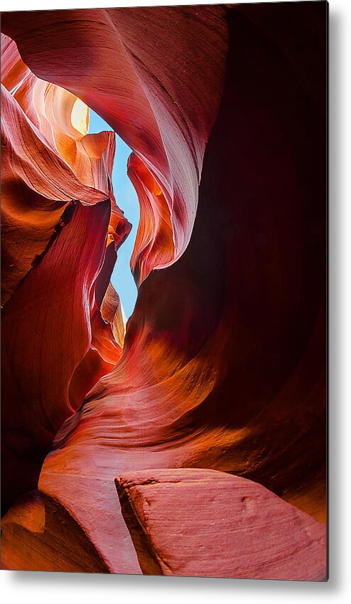 Antelope Canyon Metal Print featuring the photograph A Crack in the Sky by Jason Chu
