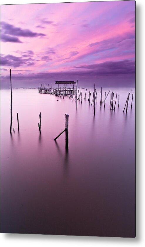 Water Metal Print featuring the photograph Abandoned by Jorge Maia
