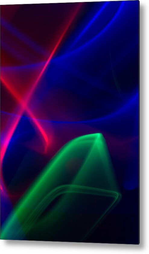 Photographic Light Painting Metal Print featuring the photograph Abstract 36 by Steve DaPonte