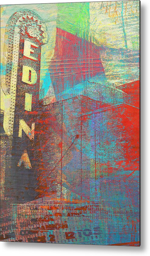 Edina Mn Metal Print featuring the digital art Abstract Edina by Susan Stone