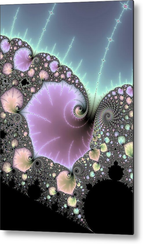 Fractal Metal Print featuring the digital art Abstract fractal image by Matthias Hauser