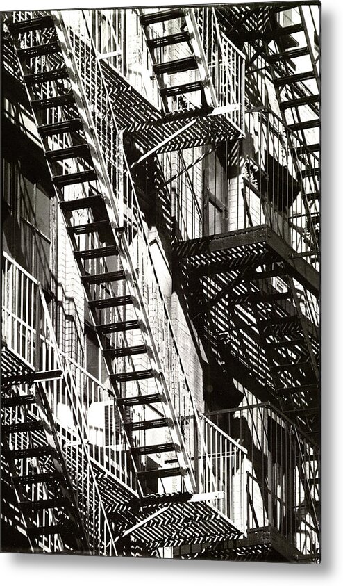 B&w Gallery Metal Print featuring the photograph Abstract Urban by Steven Huszar