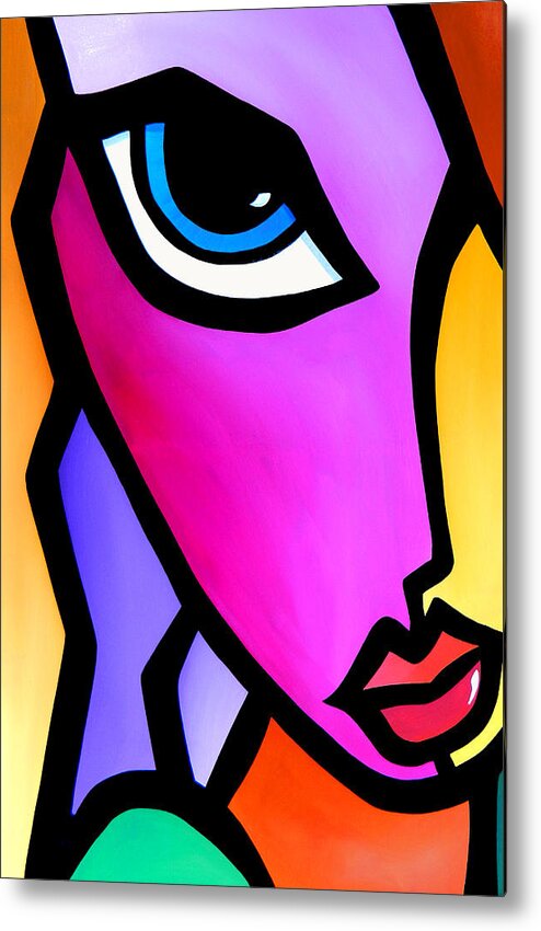 Pop Art Metal Print featuring the painting Accent by Fidostudio by Tom Fedro