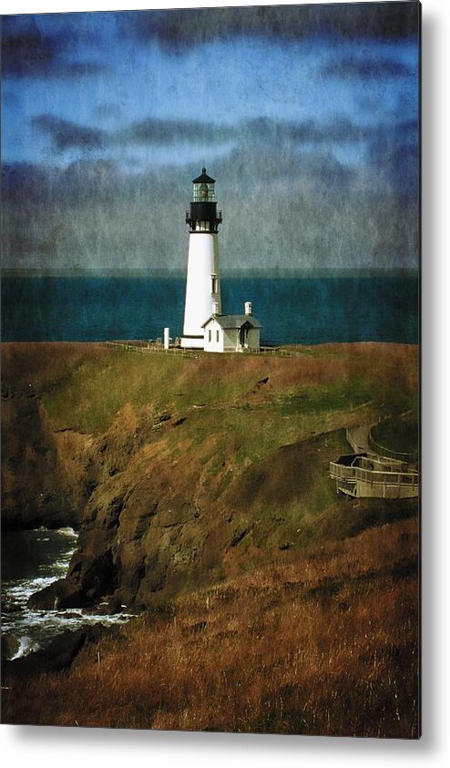 Lighthouses Metal Print featuring the photograph Afternoon At The Yaquina Head Lighthouse by Thom Zehrfeld