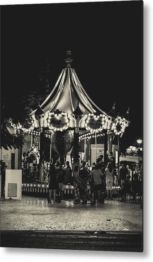 Street Metal Print featuring the photograph Albufeira Street Series - Merry-Go-Round by Marco Oliveira