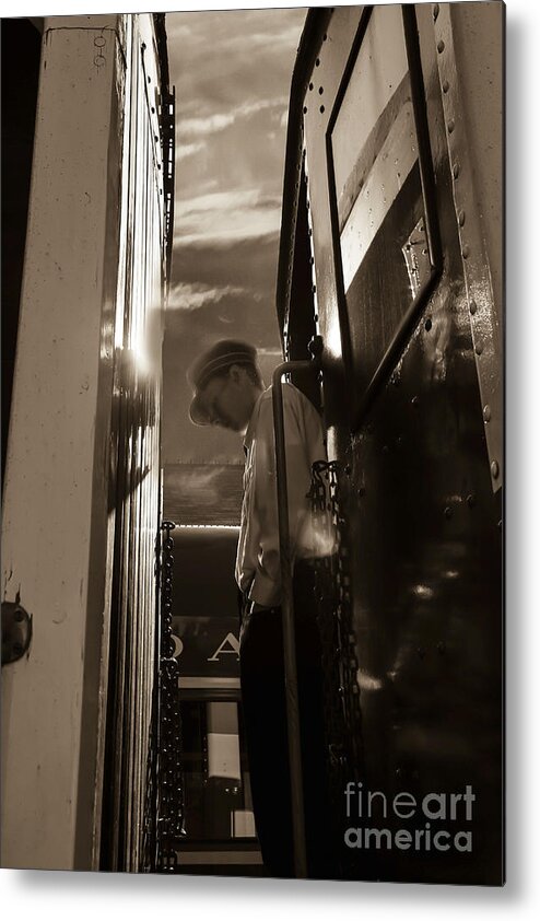 Train Metal Print featuring the photograph All Aboard by Brenda Giasson