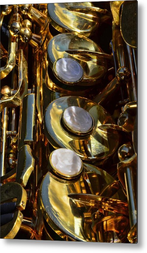 Instrument Metal Print featuring the photograph Alto Sax Reflections by Ken Smith