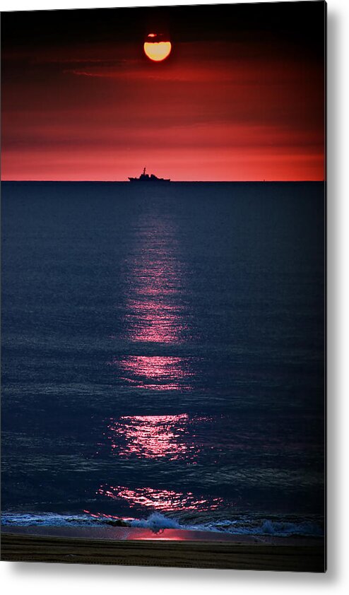 Atlantic Metal Print featuring the photograph And All the Ships at Sea by Tom Mc Nemar