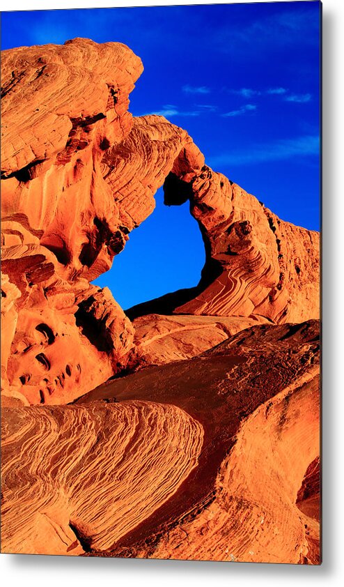 Nevada Metal Print featuring the photograph Arch Rock in the Valley of Fire by Eric Foltz