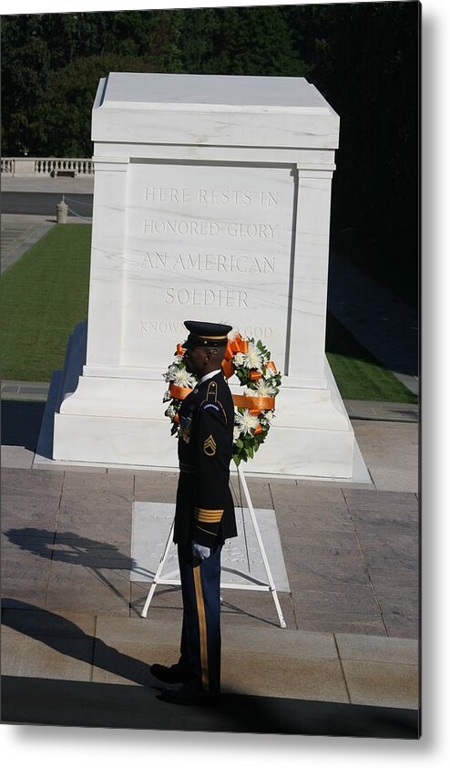 Arlington Metal Print featuring the photograph Arlington National Cemetery - Tomb of the Unknown Soldier - 121212 by DC Photographer
