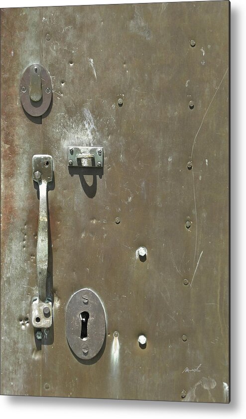Vintage Metal Print featuring the photograph Armory Door by The Art of Marsha Charlebois