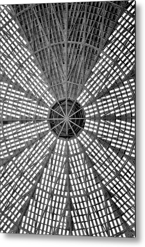 Houston Metal Print featuring the photograph Astrodome Ceiling by Benjamin Yeager