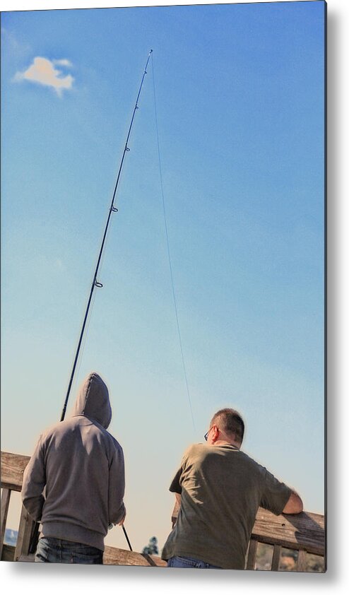 Fishing Metal Print featuring the photograph At Fishing by Karol Livote