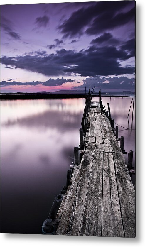 Pier Metal Print featuring the photograph At the end by Jorge Maia