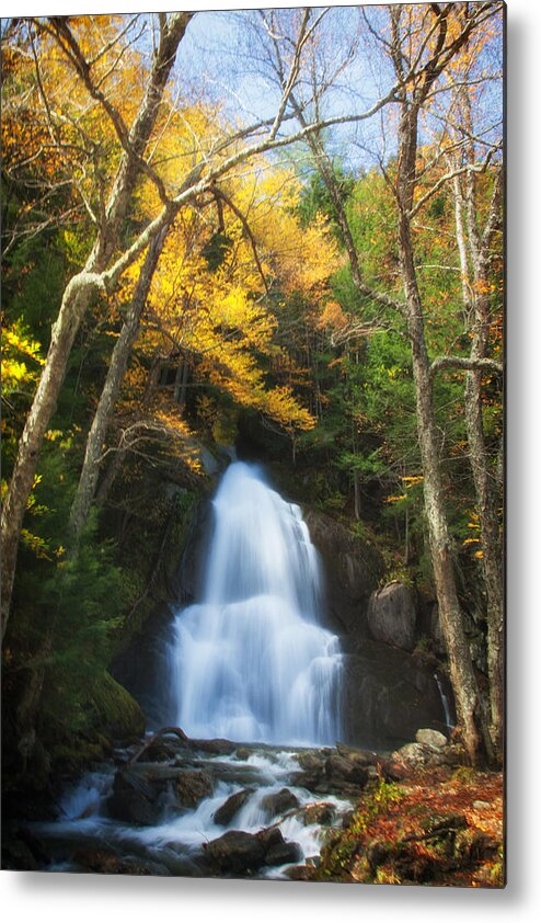 Granville Vermont Metal Print featuring the photograph Autumn at Moss Glenn falls by Jeff Folger