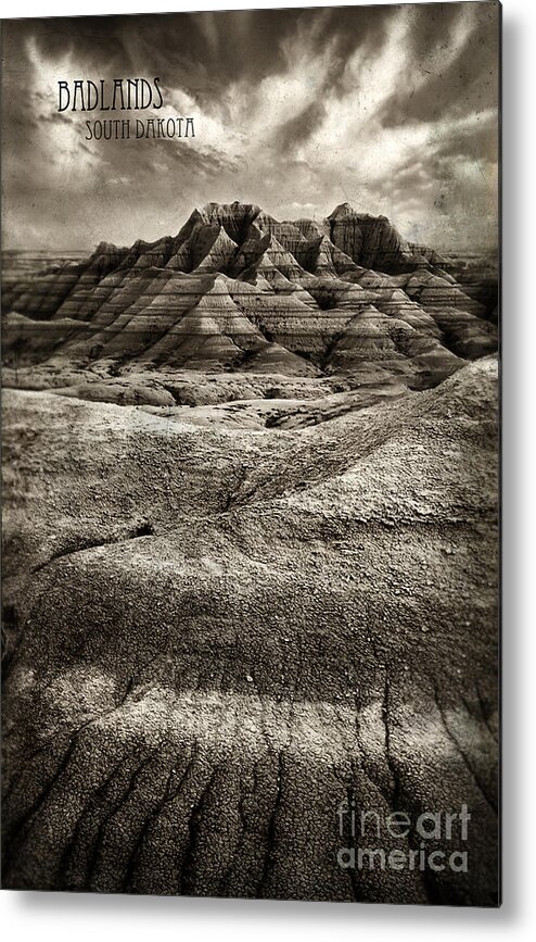 Badlands Metal Print featuring the photograph Badlands of South Dakota by Jill Battaglia