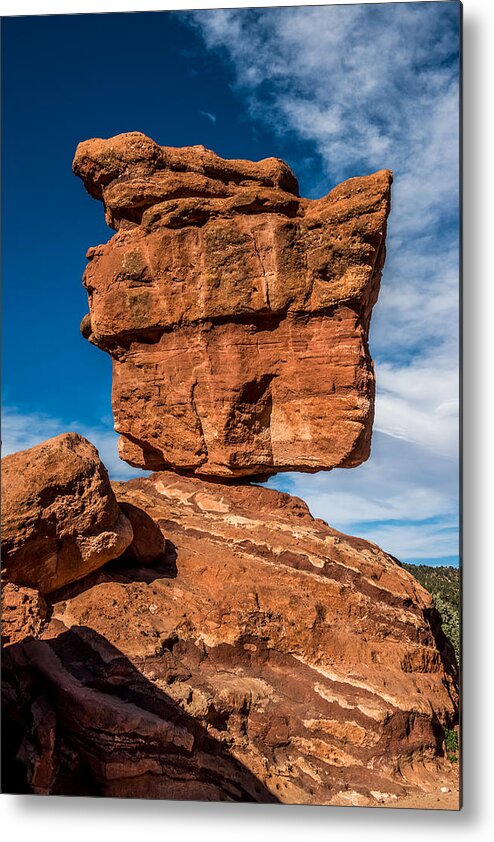 Balanced Rock Metal Print featuring the photograph Balanced rock garden of the gods by Paul Freidlund