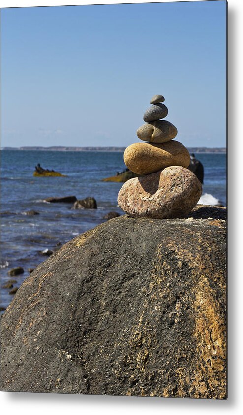 Cape Cod National Seashore Metal Print featuring the photograph Balancing Rock 2 by Rosie McCobb