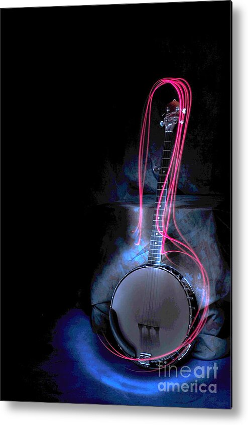 Musical Instrument Metal Print featuring the photograph Banjo by Randi Grace Nilsberg