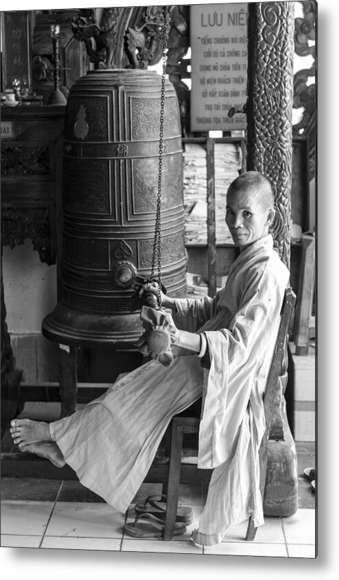 Vietnam Metal Print featuring the photograph Barefoot Buddhist Monk by Tina Manley