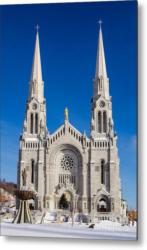 Basilica Of Sainte-anne-de-beaupre Metal Print featuring the photograph Basilica of Sainte Anne de Beaupre Quebec Canada by Dawna Moore Photography