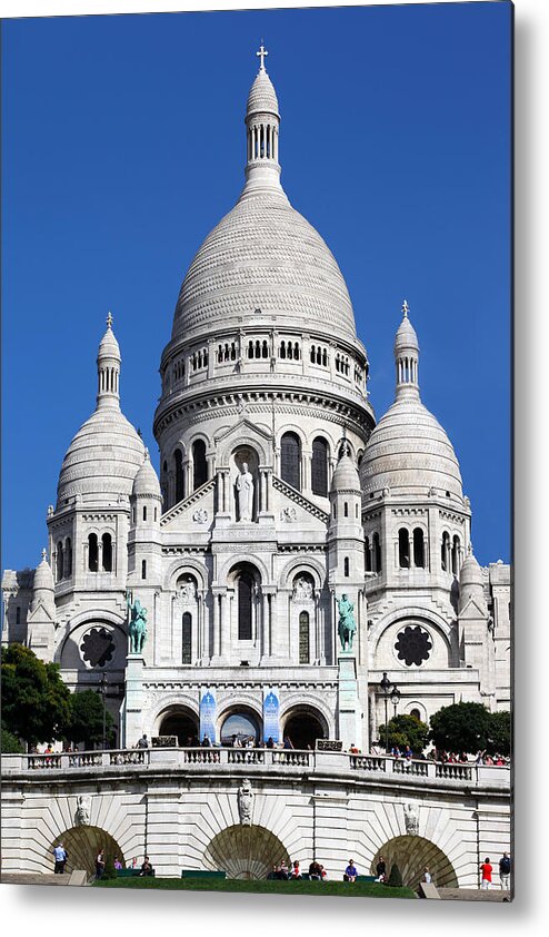 Architecture Metal Print featuring the photograph Basilique of Sacre Coeur Montmartre Paris France by Georgi Djadjarov