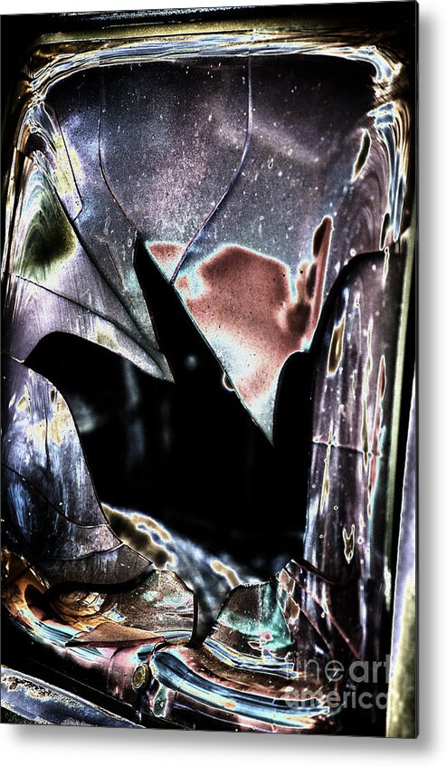 Bastrop Metal Print featuring the photograph Bastrop Burning Broken Glass 1 by Richard Mason