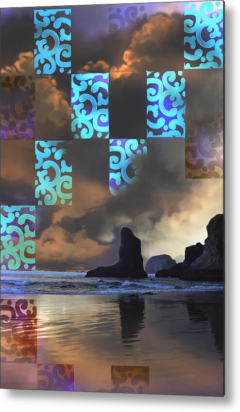 Beach Metal Print featuring the photograph Beach Stamped by Adria Trail