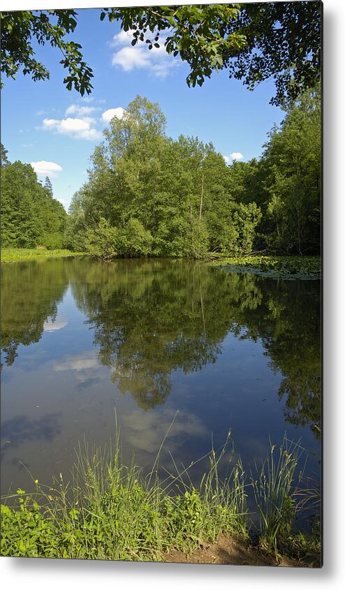 Reflection Metal Print featuring the photograph Beautiful nature - reflection in water by Matthias Hauser