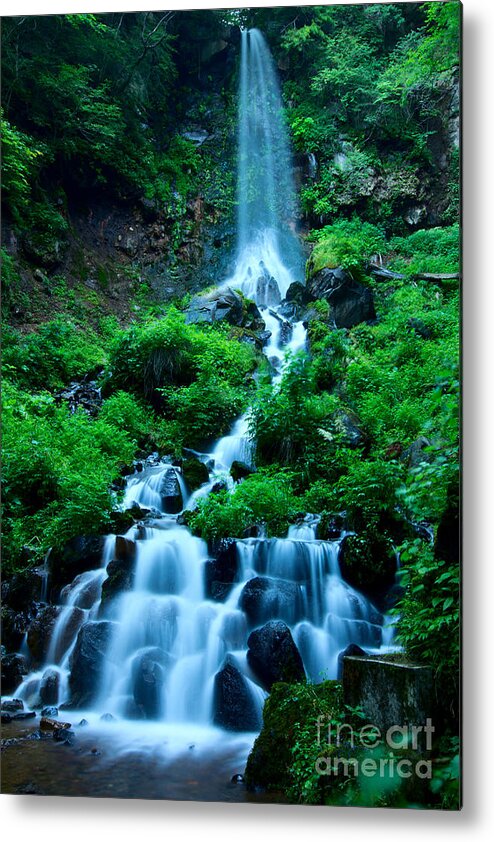 Waterfall Metal Print featuring the photograph Beautiful Waterfalls in Karuizawa Japan by Beverly Claire Kaiya