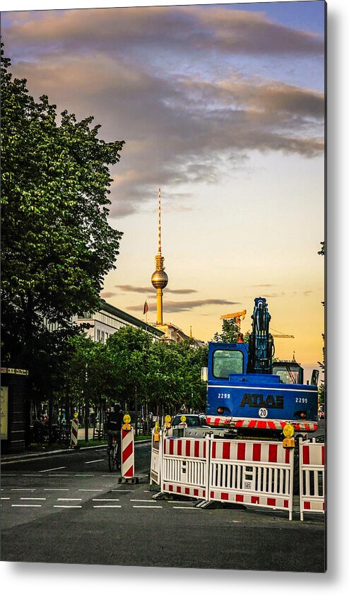 Fernsehturm Metal Print featuring the photograph Berlin Sunset by Chris Smith