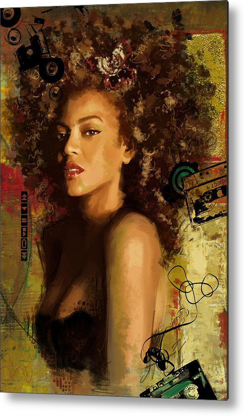 Beyoncé Giselle Knowles-carter Metal Print featuring the painting Beyonce by Corporate Art Task Force