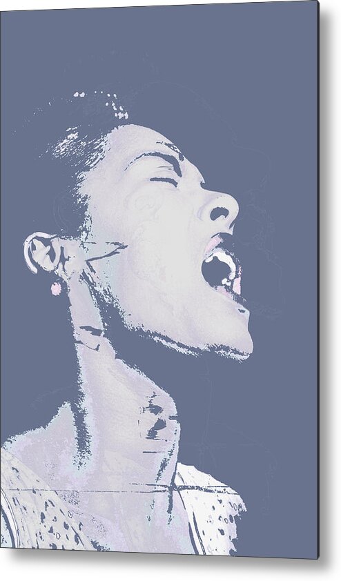 Billie Holiday Metal Print featuring the painting Billie Holiday by Tony Rubino