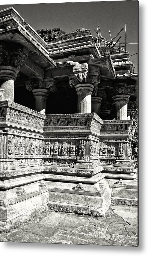 Indian Architecture Metal Print featuring the photograph Black and White Architecture Series by Cathy Anderson