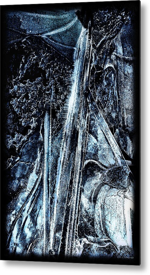 Blue Metal Print featuring the photograph Blue Ice by Lucy VanSwearingen
