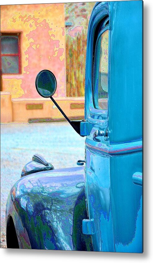 Chevy Metal Print featuring the photograph Blue Reflections by Jacqui Binford-Bell