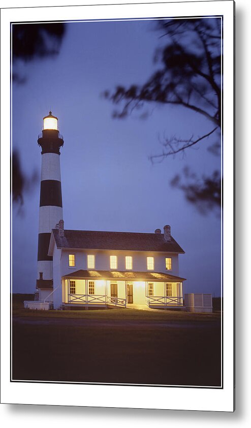 Evening Scene Metal Print featuring the photograph Bodie Light just After Dark by Mike McGlothlen