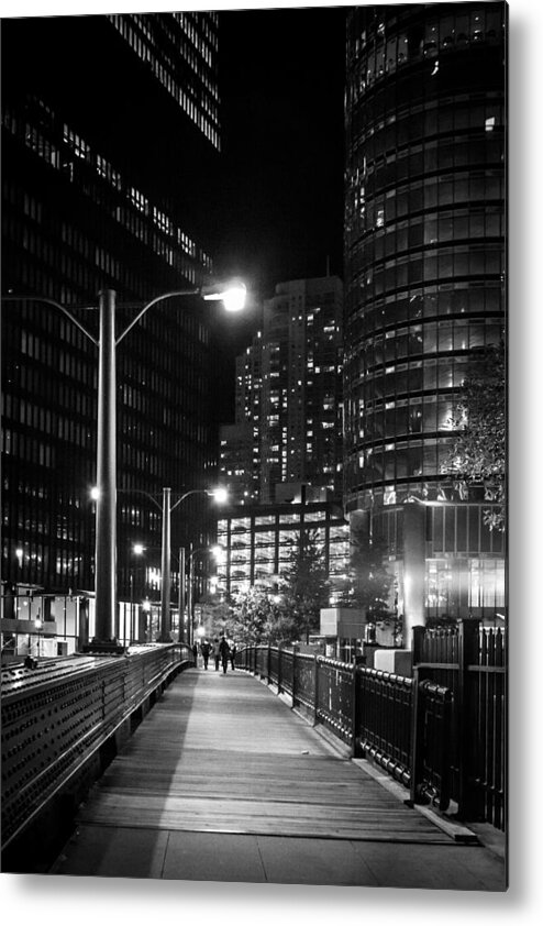 Chicago Metal Print featuring the photograph Long Walk Home by Melinda Ledsome