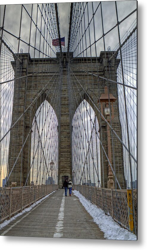 Brooklyn Bridge Metal Print featuring the photograph Brooklyn Bridge by Jerry Gammon