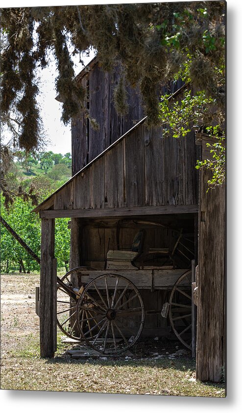 Barn Metal Print featuring the photograph Buggy in the Barn by Ed Gleichman