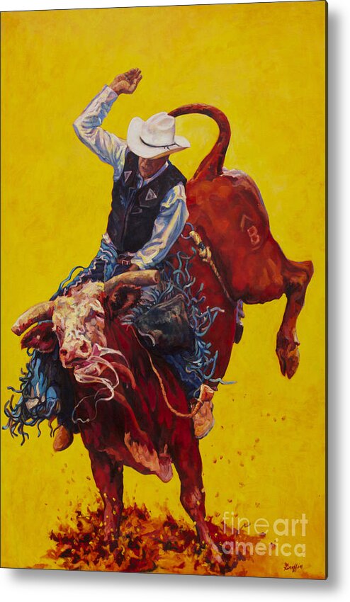 Bull Metal Print featuring the painting Bull Market by Patricia A Griffin