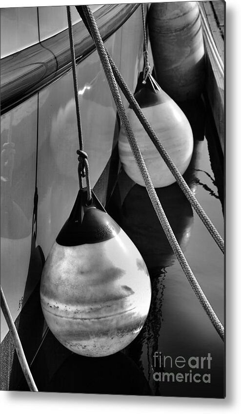 Abstract Metal Print featuring the photograph Buoy Boy in Black by Lauren Leigh Hunter Fine Art Photography
