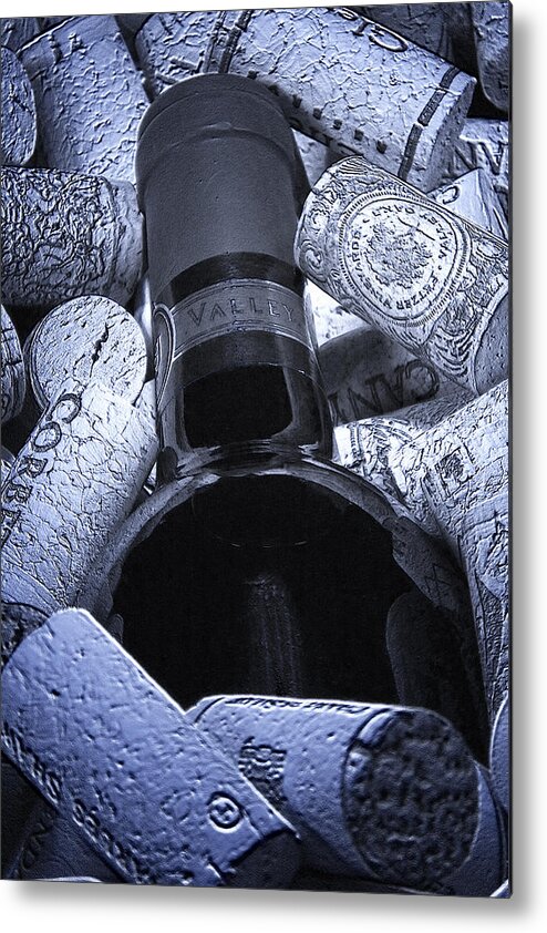 Wine Metal Print featuring the photograph Buried Wine Bottle by Tom Mc Nemar