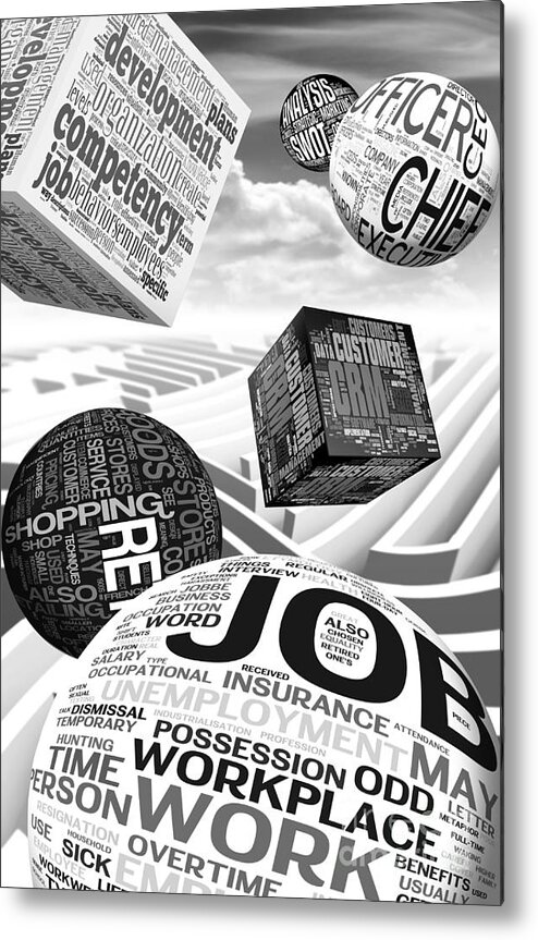 Business Metal Print featuring the digital art Business related concepts poster by Stefano Senise
